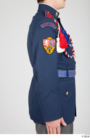  Photos Historical Officer man in uniform 2 Blue jacket Czechoslovakia Officier Uniform badge upper body 0003.jpg